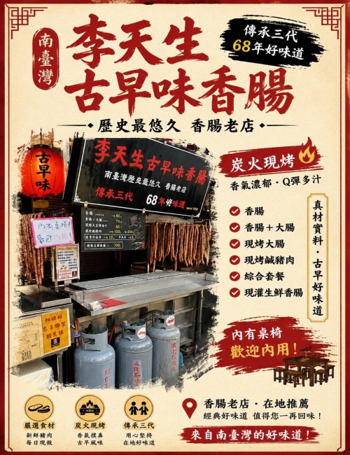 李天生古早味香腸-新化店/新化香腸